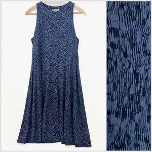 Athleta Santorini Thera Navy Print Dress MT